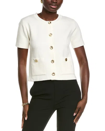 Endless Rose Button-up Cardigan In White