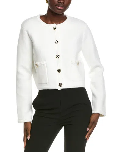 Endless Rose Button-up Cardigan In White