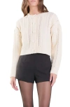 Endless Rose Cable Stitch Cardigan In Cream