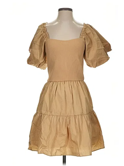 Pre-owned Endless Rose Casual Dress In Tan