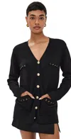 Endless Rose Chain Oversized Cardigan Black In Black