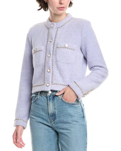 Endless Rose Chain Trim Jacket In Blue