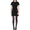 Endless Rose Chain Trim Sweater Minidress In Black