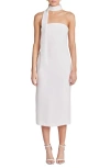 Endless Rose Choker Tie Sleeveless Midi Dress In White