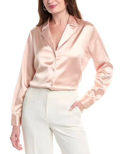 Endless Rose Classic Satin Overshirt In Pink