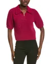 Endless Rose Collared Wool-blend Sweater In Pink
