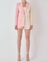 Endless Rose Colorblock Blazer In Pink Multi In Pink