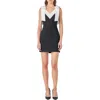 Endless Rose Colorblock Minidress In Black/ White