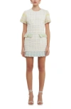 ENDLESS ROSE ENDLESS ROSE colourBLOCK TWEED MINIDRESS