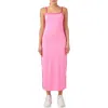Endless Rose Contrast Binding Tank Dress In Pink/fuchsia
