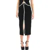 Endless Rose Contrast Front Slit Maxi Sweater Skirt