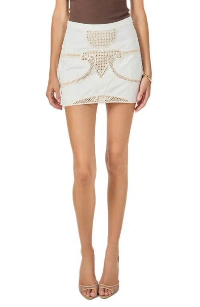 Endless Rose Crochet Miniskirt In White