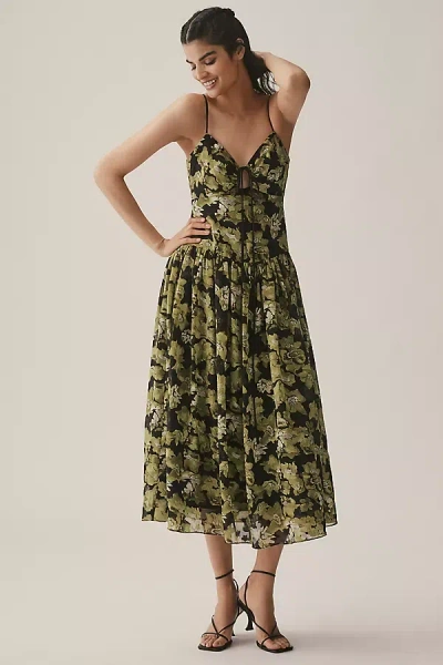 Endless Rose Cut-out Midi Dress In Multicolor