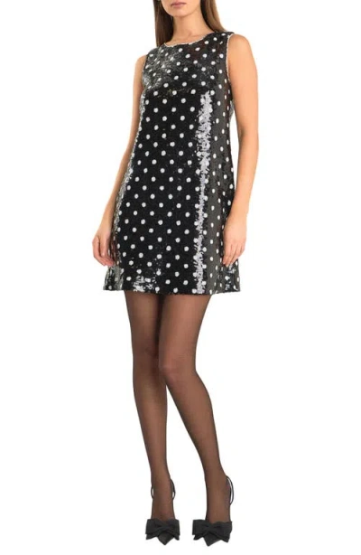 Endless Rose Dot Sequin Sleeveless A-line Minidress