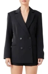 Endless Rose Women's Double Breasted Basic Blazer In Black