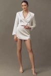 Endless Rose Double Slit High-rise Satin Skort In White