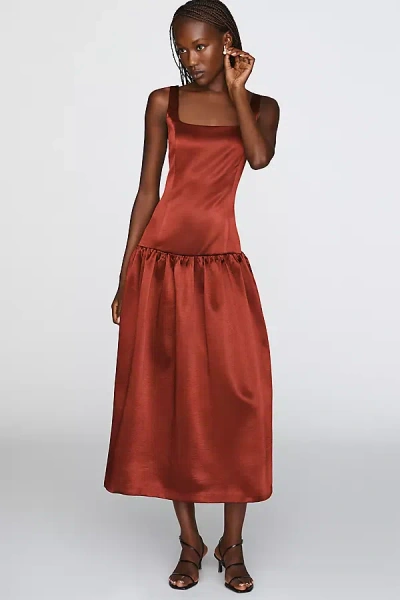 Endless Rose Drop Waist Midi Dress In Purple