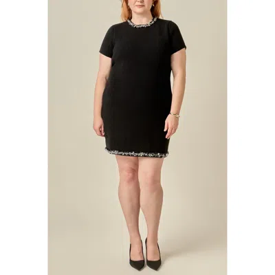 Endless Rose Embellished Sheath Dress In Black