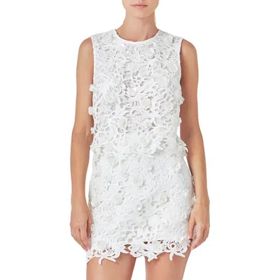Endless Rose Embellished Sleeveless Top In White