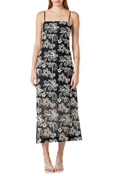Endless Rose Embroidered Floral Open Stitch Dress