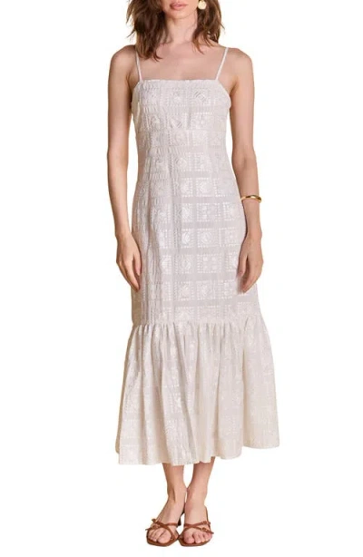 Endless Rose Embroidered Sequin Sleeveless Ruffle Hem Maxi Dress