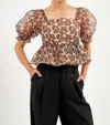 Endless Rose Womens Polyester Animal Print Shell In Multi