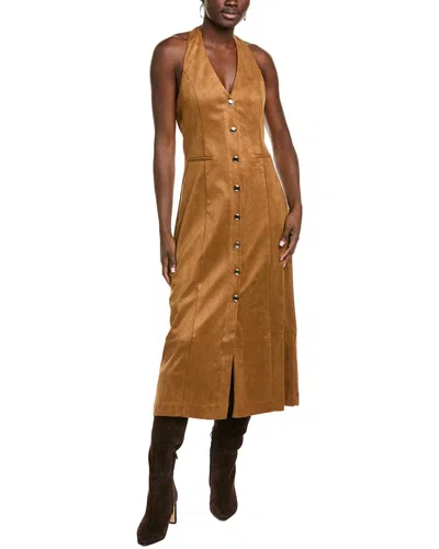 Endless Rose Fitted Midi Dress In Brown
