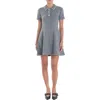 Shop Endless Rose Flare Knit Minidress In Grey