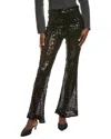 Endless Rose Flared Sequins Pant In Black