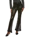 Endless Rose Flared Sequins Pant In Black