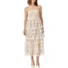 Endless Rose Floral Appliqué Strapless Dress