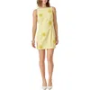 Endless Rose Linen Blend Sleeveless Open-back Mini Dress In Butter