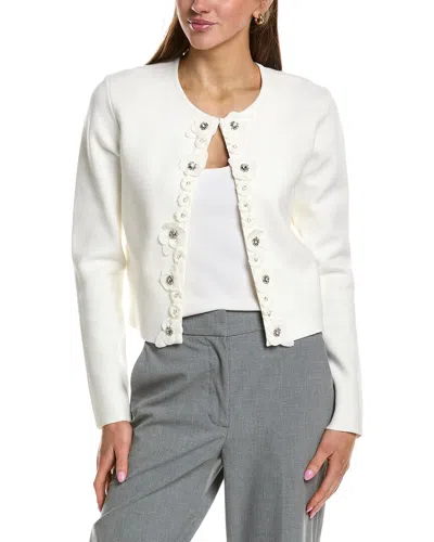Endless Rose Floral Detail Cardigan In White