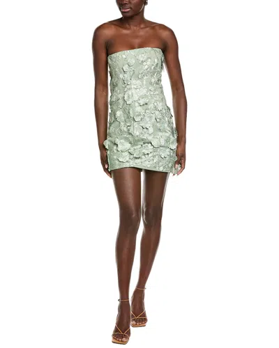 Endless Rose Floral Embroidered Mini Dress In Green