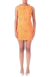 Endless Rose Women's Floral Embroidered Mini Dress In Orange