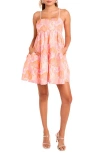 Endless Rose Sleeveless Floral Jacquard Mini Dress