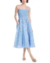 Endless Rose Floral Print Midi Dress In Blue
