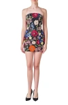 Endless Rose Floral Sequin Strapless Minidress In Multi