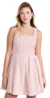Endless Rose Floral Textured Bow Tie Mini Dress Pink In Pink