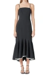 Endless Rose Flounce Hem Dress In Black