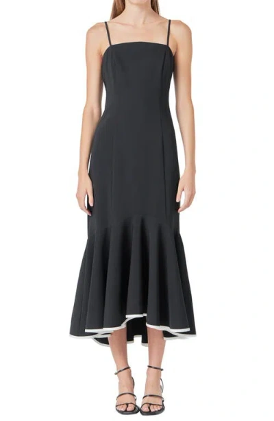 Endless Rose Flounce Hem Dress In Black