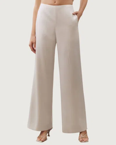 Endless Rose Francesca Satin Pant In Ivory In Neutral
