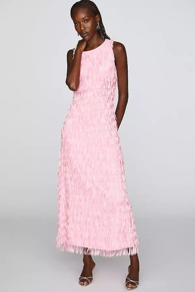 Endless Rose Fringed Column Midi Dress In Pink