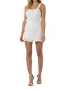 Endless Rose Front Ruffle Ruched Skirt In White In White