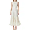 Endless Rose Godet Detail Maxi Dress In Neutral