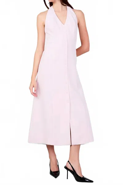 Endless Rose Halter Midi Dress In Pink In White