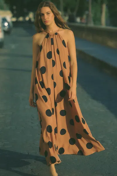 Endless Rose Halter Midi Dress In Brown
