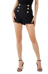 Endless Rose High Waist Sailor Shorts In Black