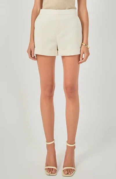 Endless Rose High Waist Tailored Shorts In White