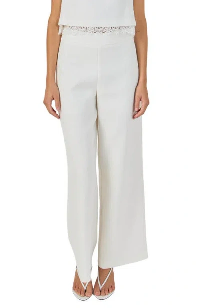 Endless Rose High Waist Wide Leg Pants In Neutral